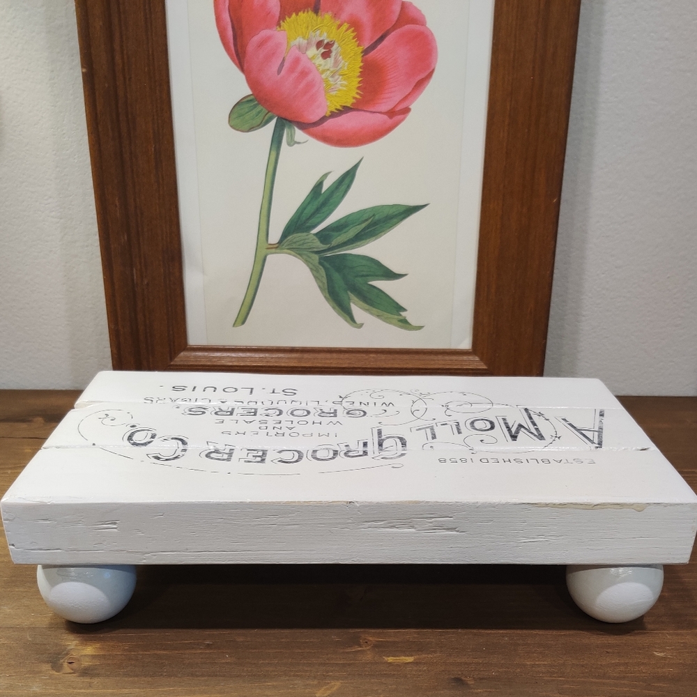 White Solid Wood Rustic Riser Tray - Picture 6 of 10
